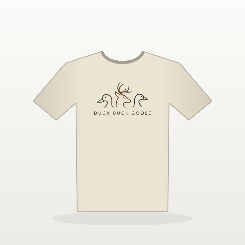 Duck Buck Goose Classic Logo Tee in bone