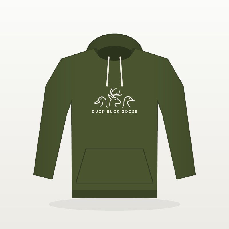 Duck Buck Goose Field Hoodie in loden