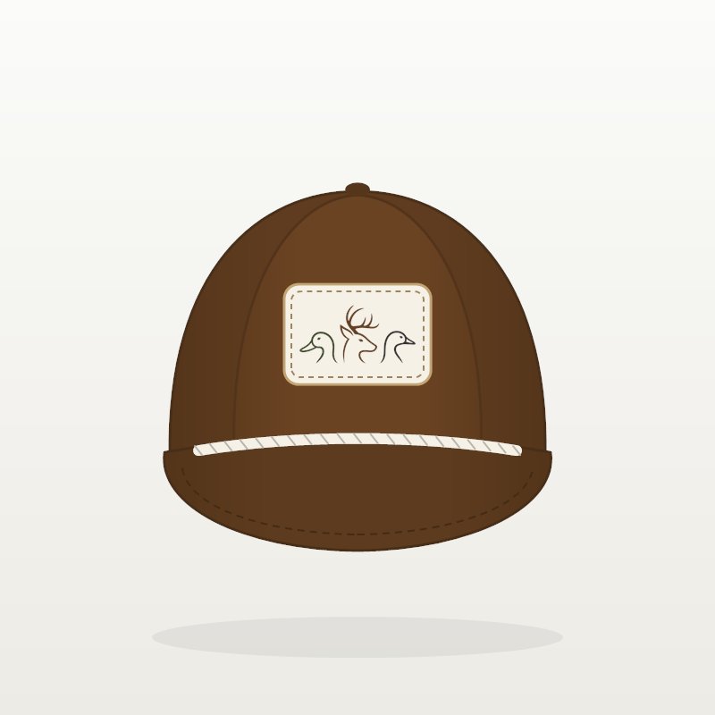 Duck Buck Goose Rope Hat in saddle brown